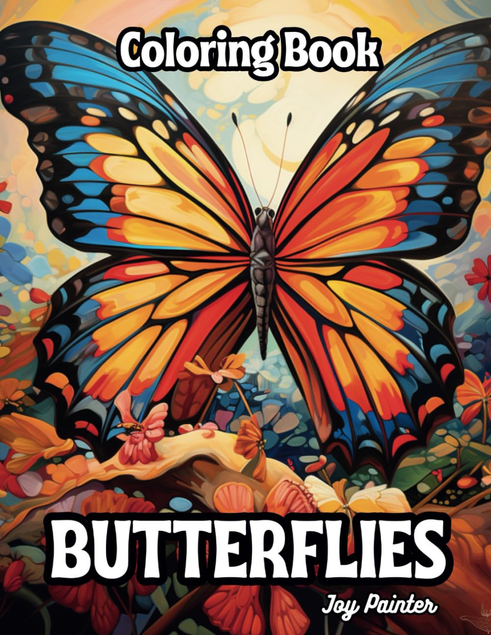 Butterflies Coloring Book For Adult: Therapeutic Butterfly Art for Relaxation and Stress Relief