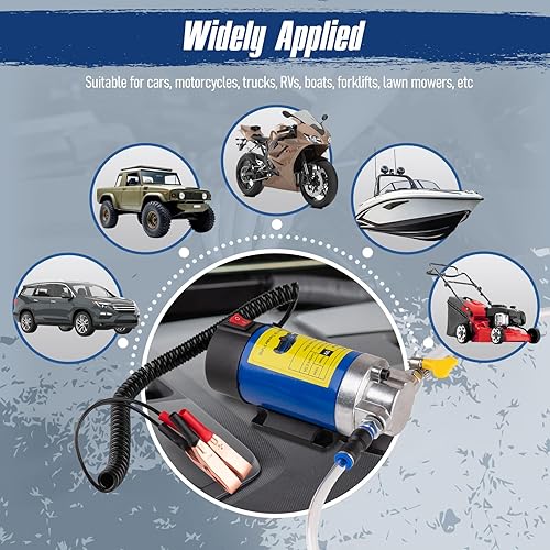 Miniatura 6 de Bomba extractora de aceite 12V 100W, bomba de transferencia de fluido ultra silenciosa para aceite de motor, fluido de transmisión, cambio de aceite