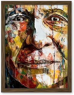 Artery8 Behind Every Face a Story Close Up Bold Painting Artwork Framed ...
