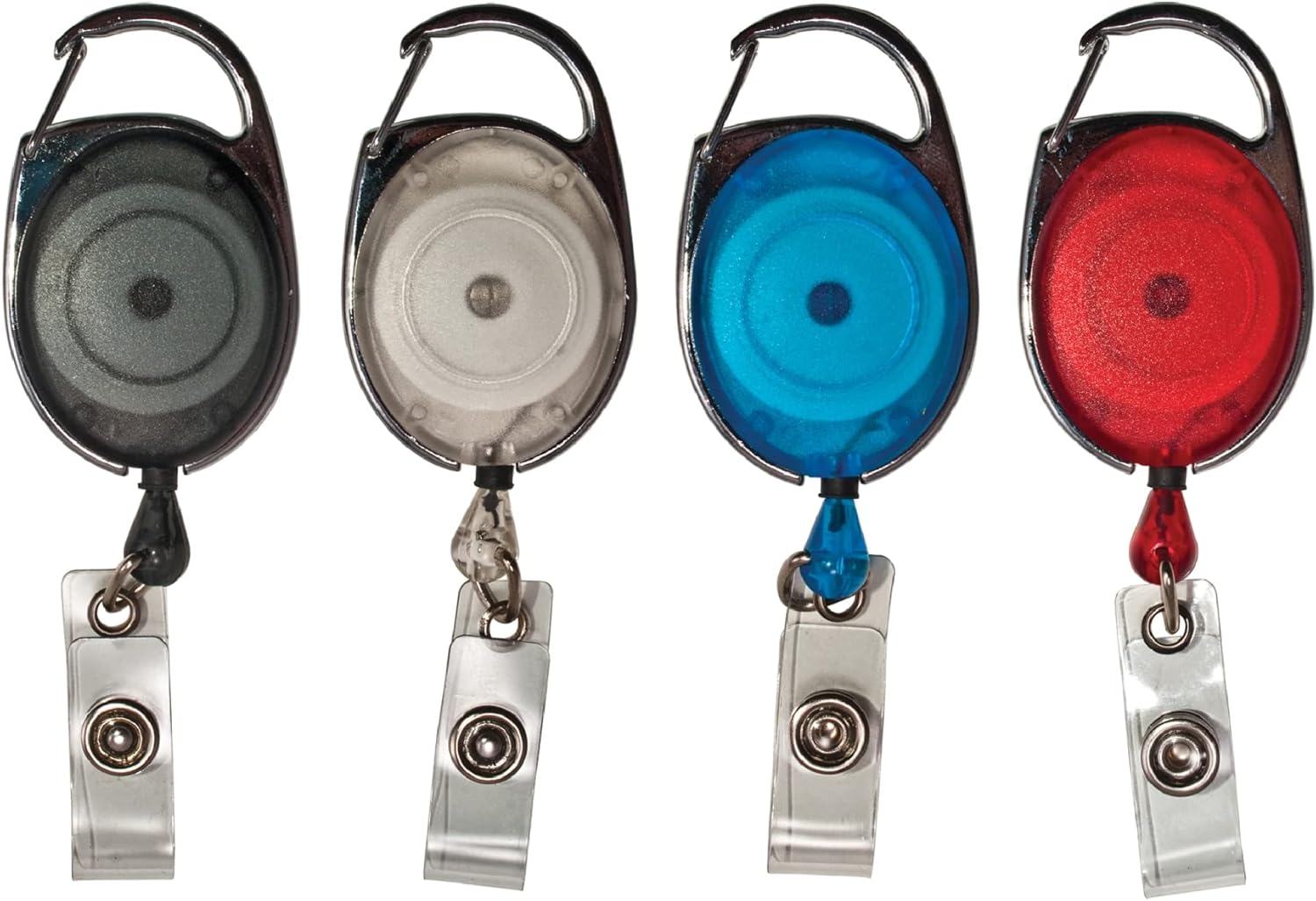 ADVANTUS Carabiner-Style Retractable ID Card Reel, Extends 30 Inches ...