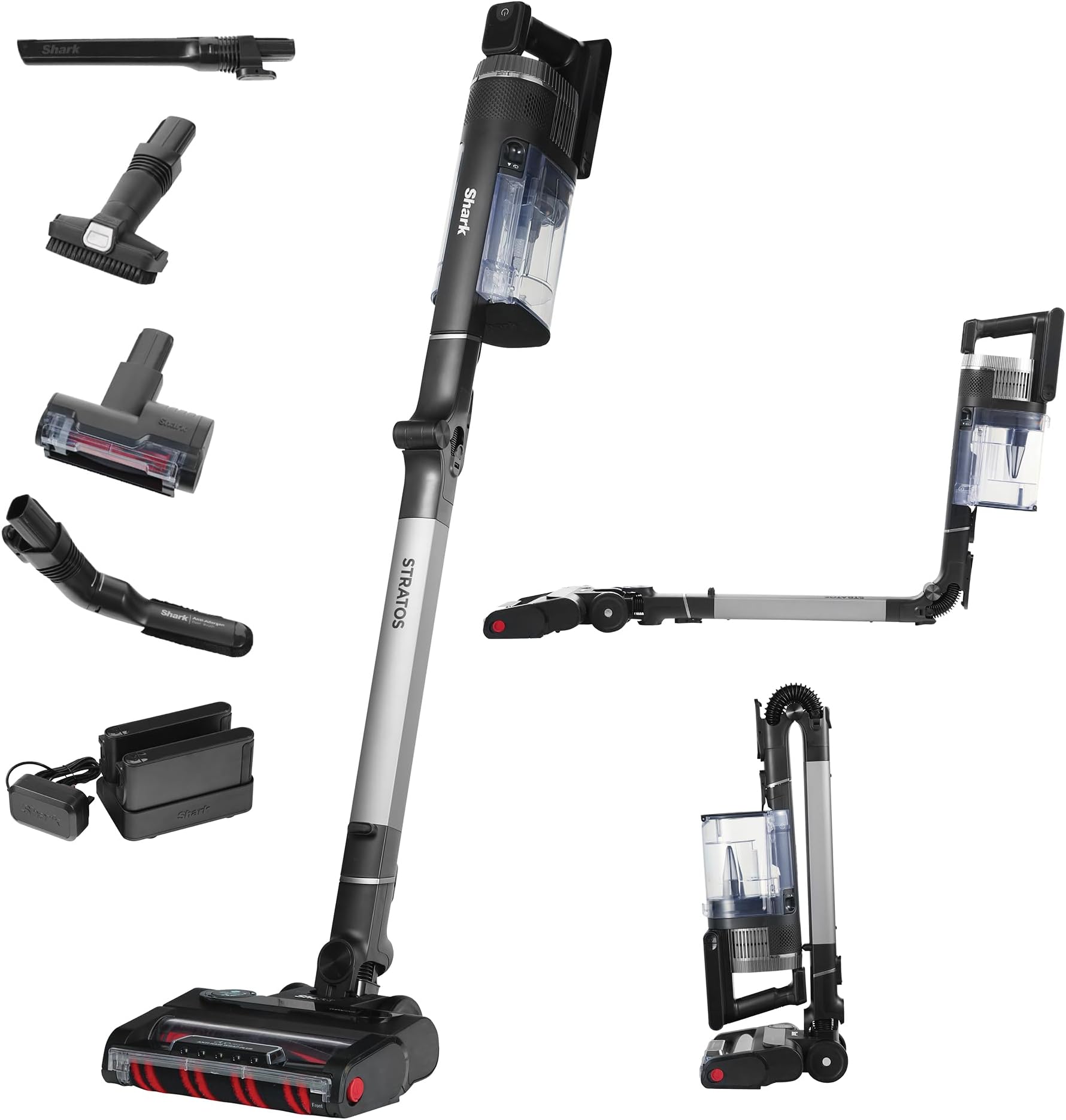 Stratos Cordless Stick Vacuum Cleaner, Anti Hair Wrap Plus, 120 Mins Run Time (2 Batteries), DuoClean & Clean Sense IQ with Pet, & Multi-Surface Tool, Charcoal/Silver, IZ420MET, 5 Years Warranty