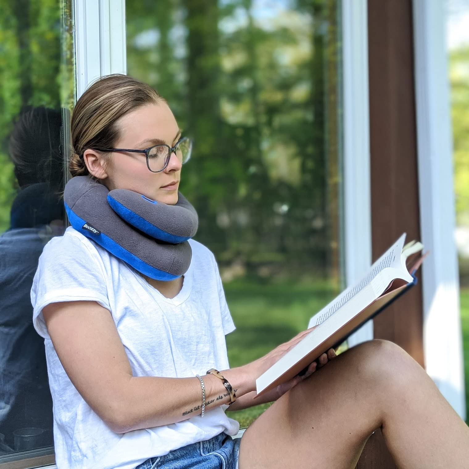 Buy BCOZZY Neck Pillow for Travel Provides Double Support to The Head