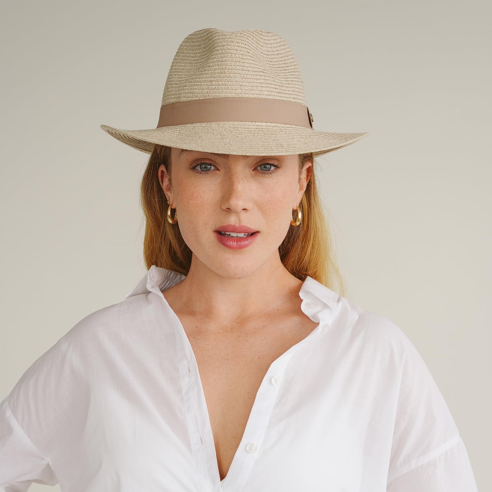 Vista Fedora - Reisefreundlicher Sonnenhut für Damen und Herren - Faltbarer Flexibraid Hut - klassischen Fedora Stil