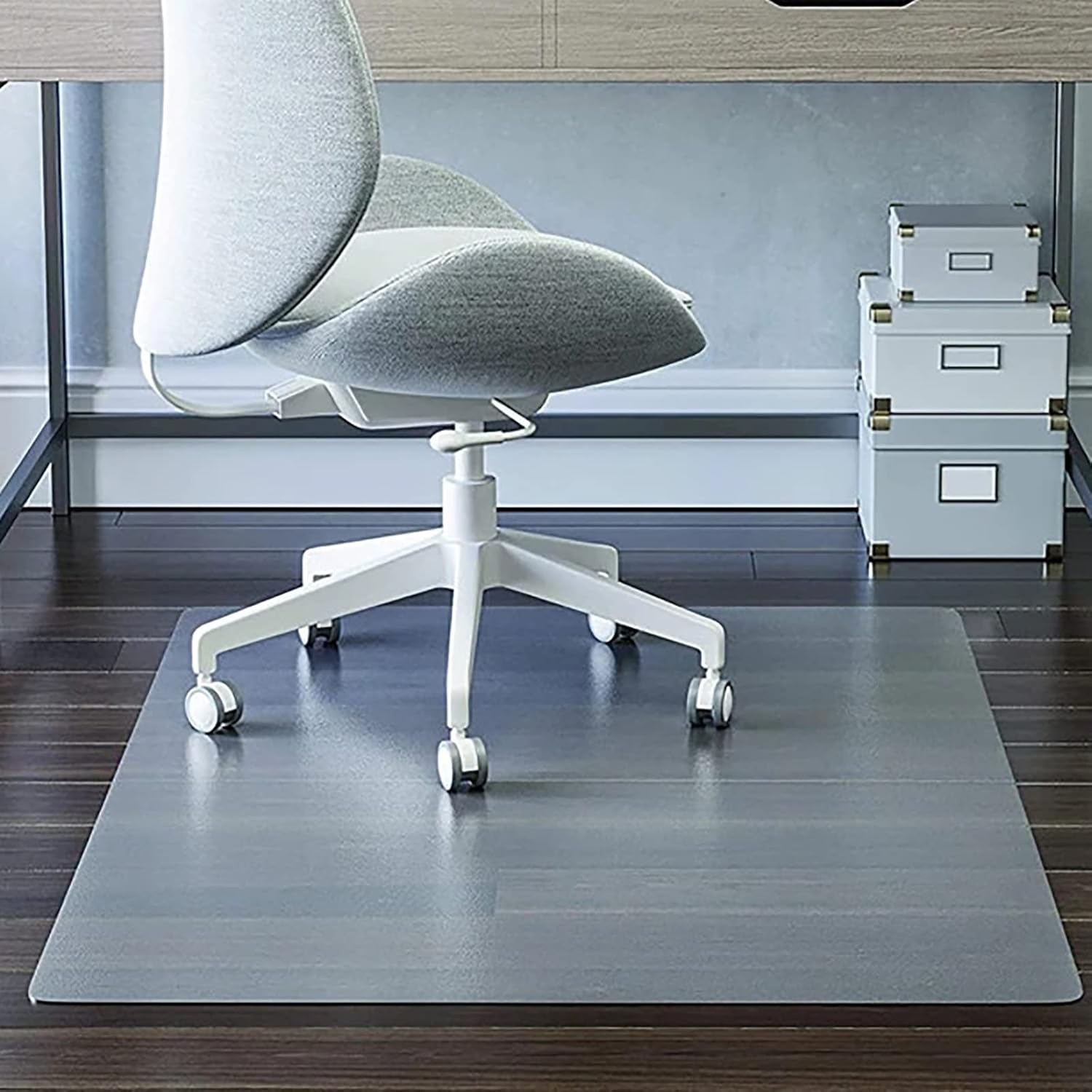 Office Chair Mat for Hardwood Floor,Transparent Desk Chair