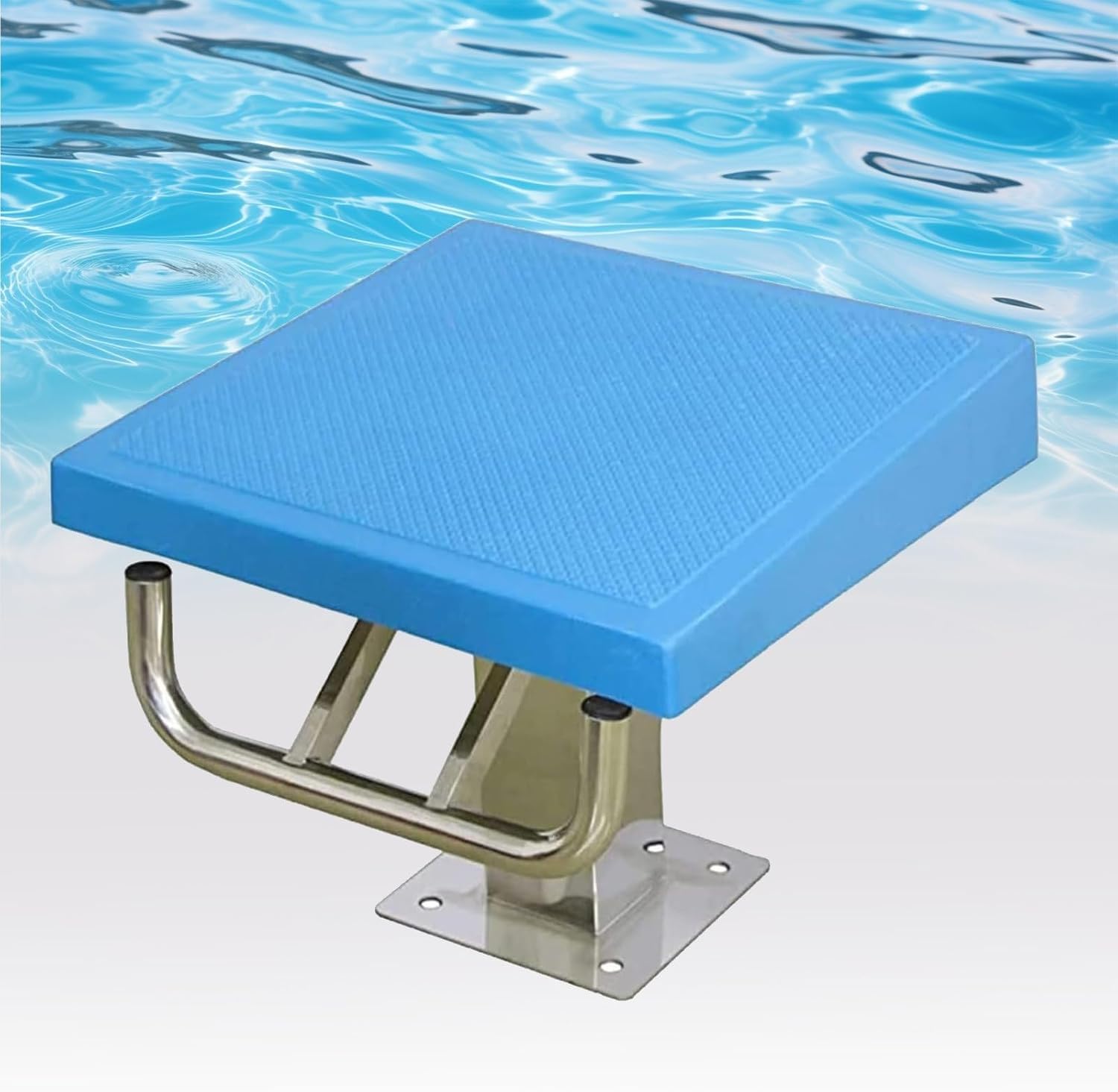 Piattaforma subacquea per piscina, base in acciaio inox resistente con superficie antiscivolo per allenamento per interni ed esterni