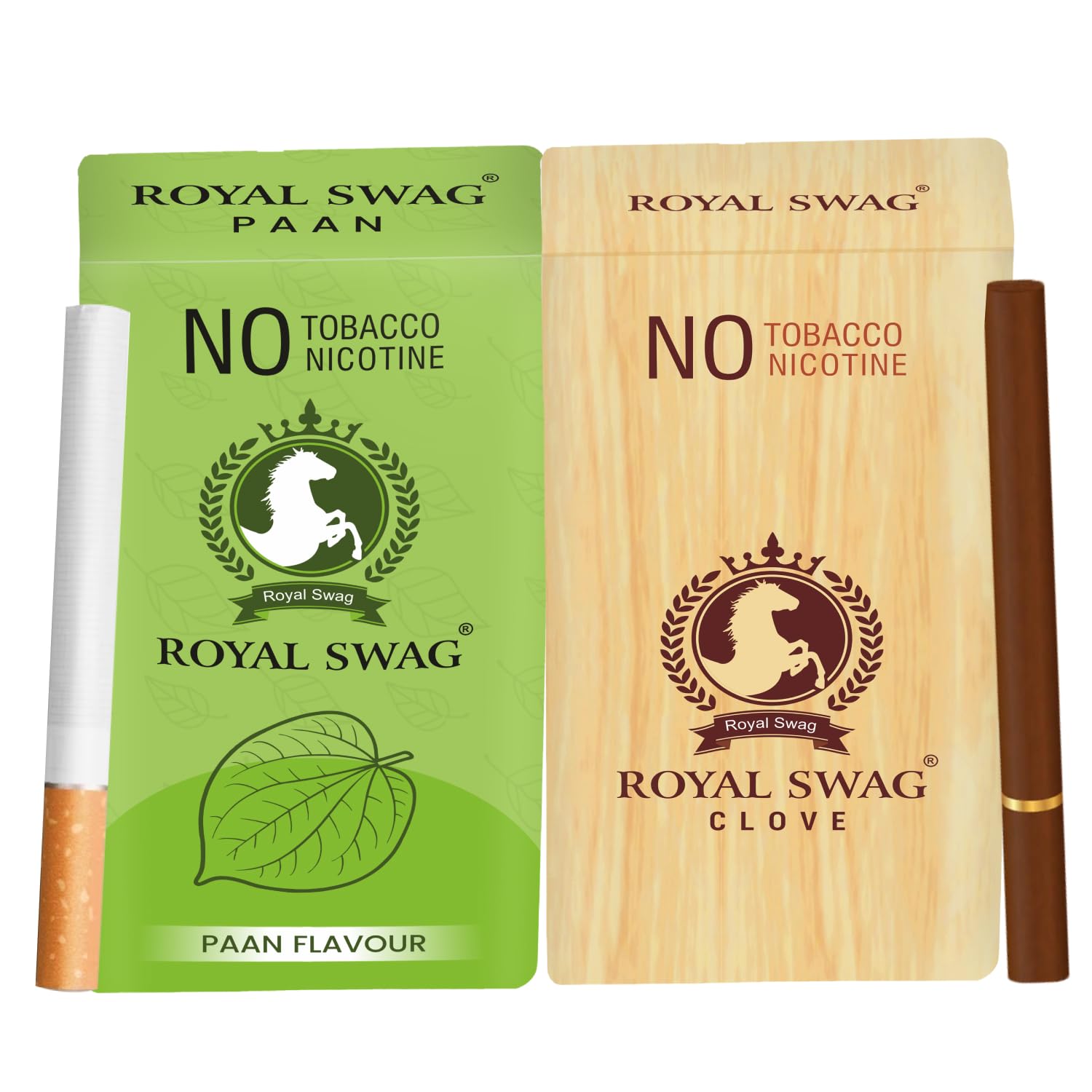 ROYAL SWAG Natural Herbal Cigarettes PAAN, CLOVE Flavoured(20 Sticks) 100% Tobacco-Free and Nicotine-Free With Ayurvedic Herbs Clove, Tulsi, and More | Free From Additives and Chemicals (B0D14Y7J9N) Amazon Price History, Amazon Price Tracker