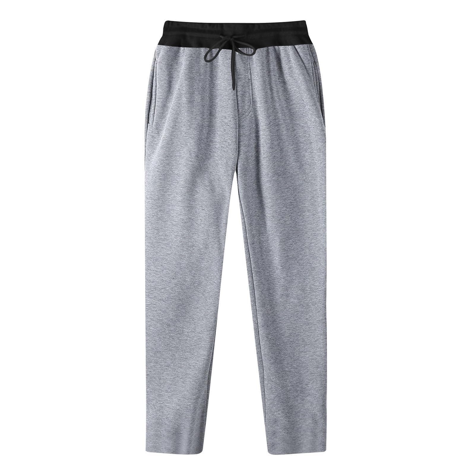 Chunotu Herren-Jogginghose, elastische Taille, Fleece, lässig, gerades Bein, Arbeitshose mit Taschen, 3er-Pack
