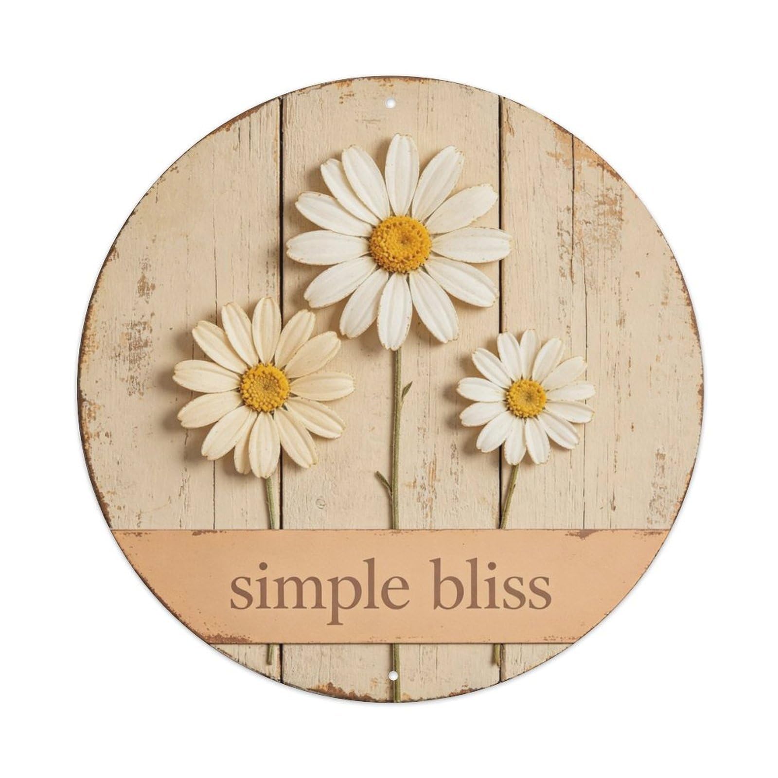 Simple Bliss Metal Tin Sign Plaque