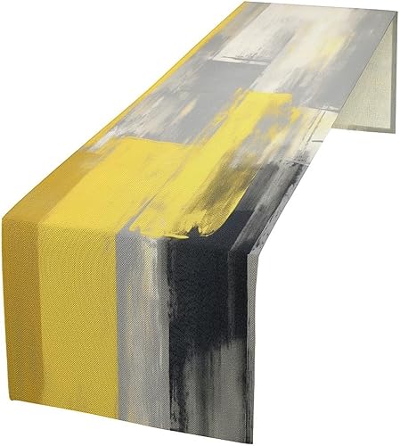 Miniatura 32 de Camino de mesa ondulado retro, abstracto, colorido, arcoíris, ondas, remolinos, lindo, bohemio, estético, para casa de campo, cocina, mesa de