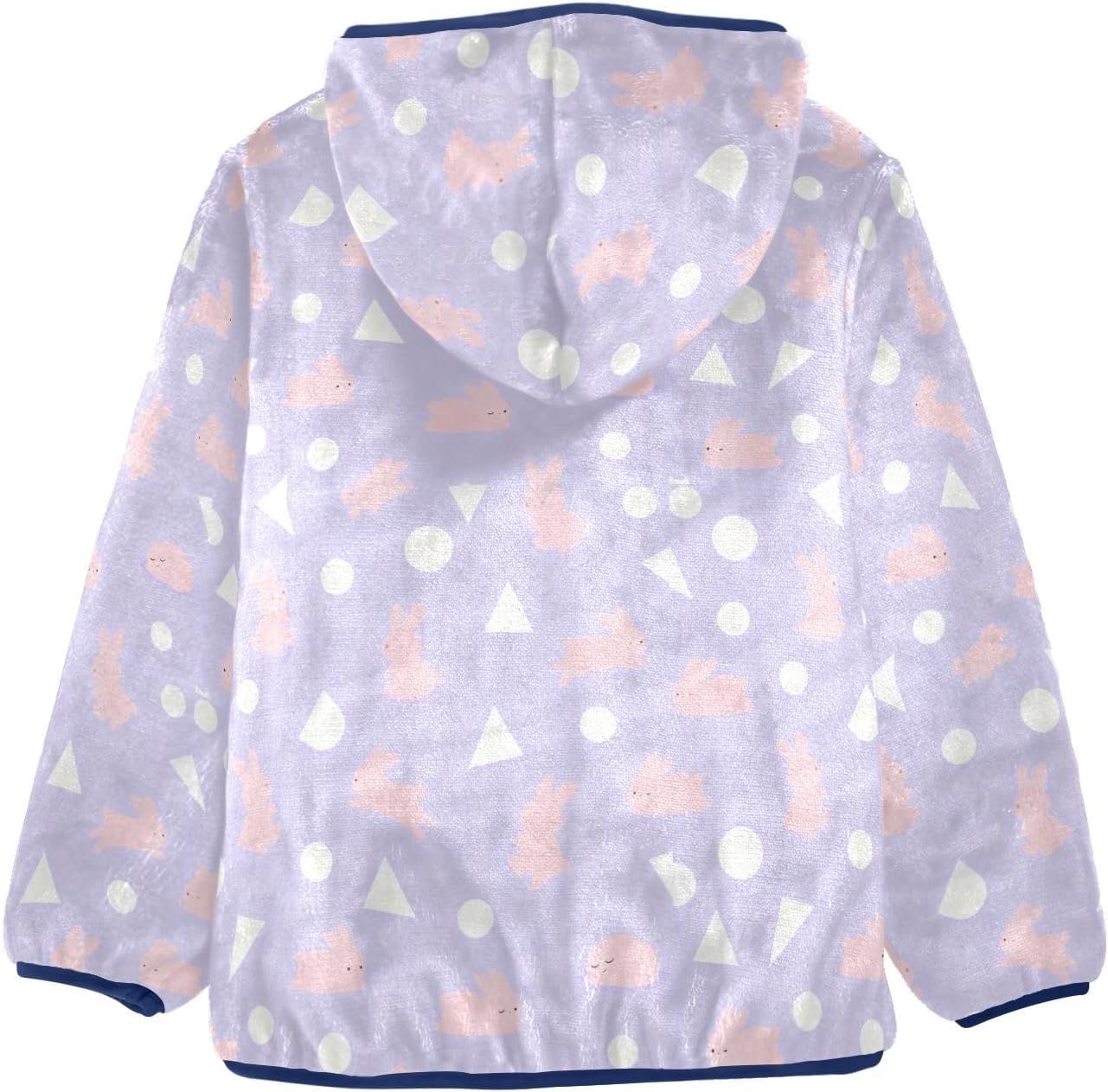 GuoChe Toddler Fleece Zip Up Children Coats for Toddlers Navy Blue Baby Zipper Hoodie 3T