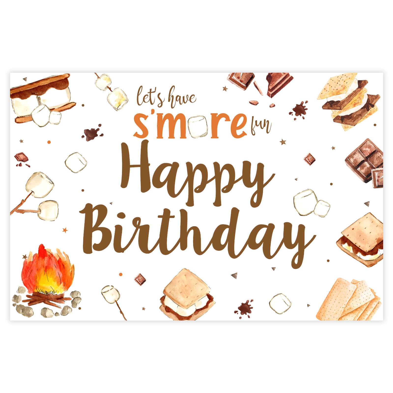 Amazon.com : Sursurprise S’Mores Party Decorations, Let’s Have S’More ...