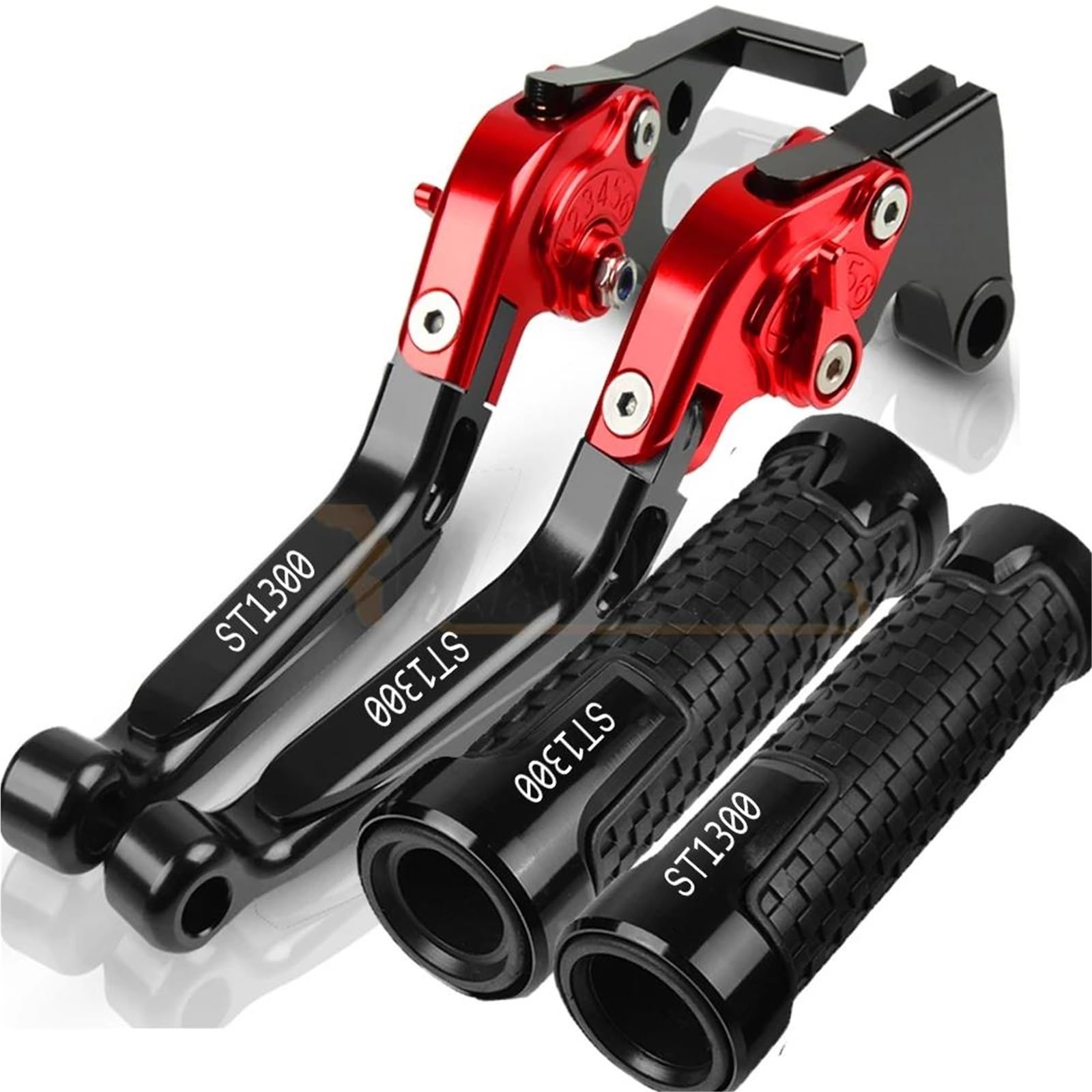 Tgvselpj Red 4 Motorcycle Part Motorcycle Extendable Adjustable Clutch Brake Levers Controller Lever Handle For H-Onda St1300 2003-2007(Red 4)