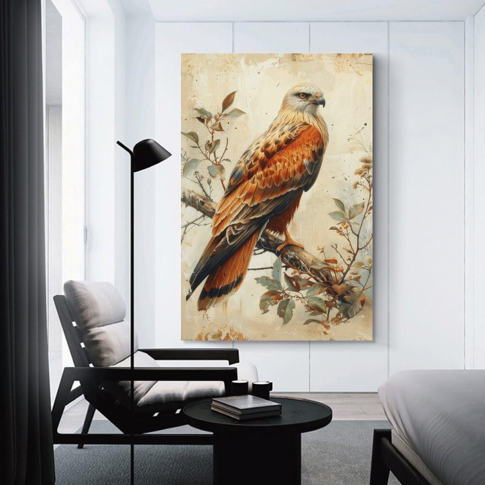 Junmoney Unframe-Style-13 Eagle Art Print Wall Decor Canvas Print, 24X36inch(60X90cm), For Lounge, Bedroom Or Personal Spaces, Thoughtful Wall Decor For Art Lovers