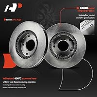 Vista 3 de A-Premium Rotores de freno de disco ventilados delanteros de 11.02 pulgadas (11.024 in) compatibles con modelos seleccionados de Hyundai y Kia