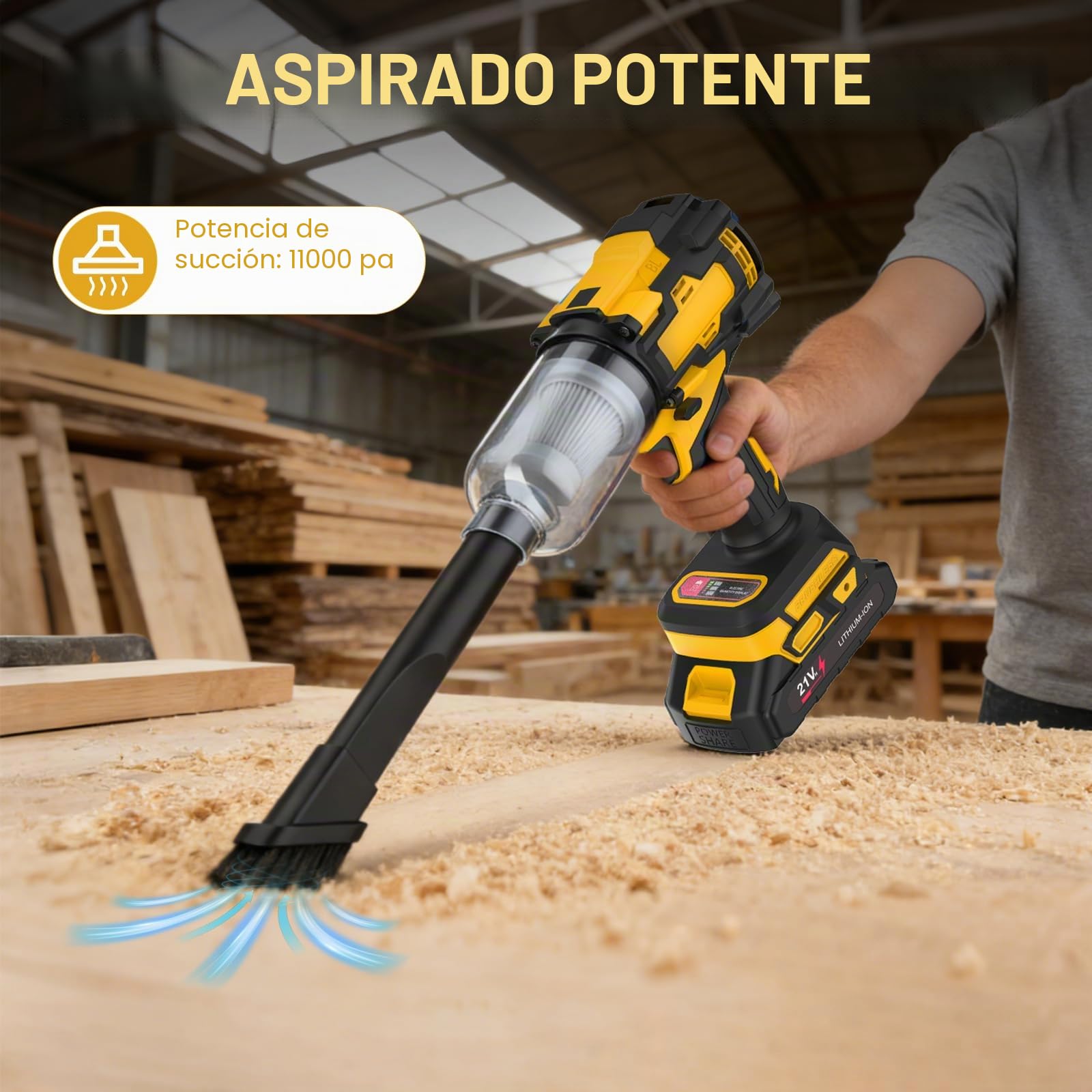 Soplador de batería turbo y aspiradora 2 en 1 para baterías Makita de 18 V, motor sin escobillas de 80.000 rpm, velocidad de aire de 600 m/s, potencia de succión de 11000 pa, soplador de hojas para