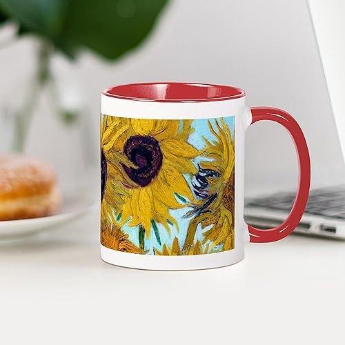 Miniatura 10 de CafePress Van Gogh Irises 1889 - Taza de café de cerámica (11.0 fl oz)