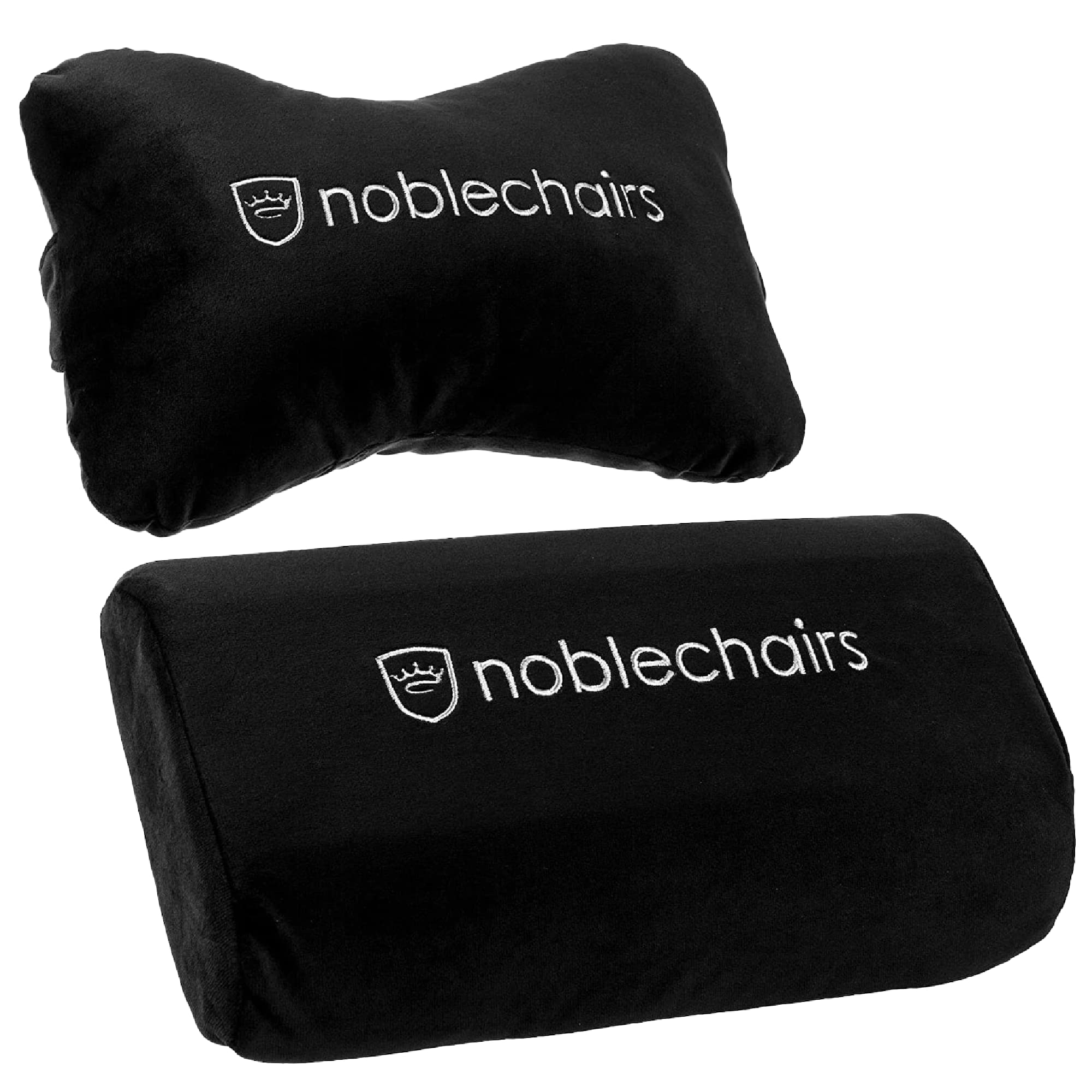 noblechairs Cuscino per Supporto Lombare, Set di Cuscini per Sedia da Gioco, Nero/Bianco
