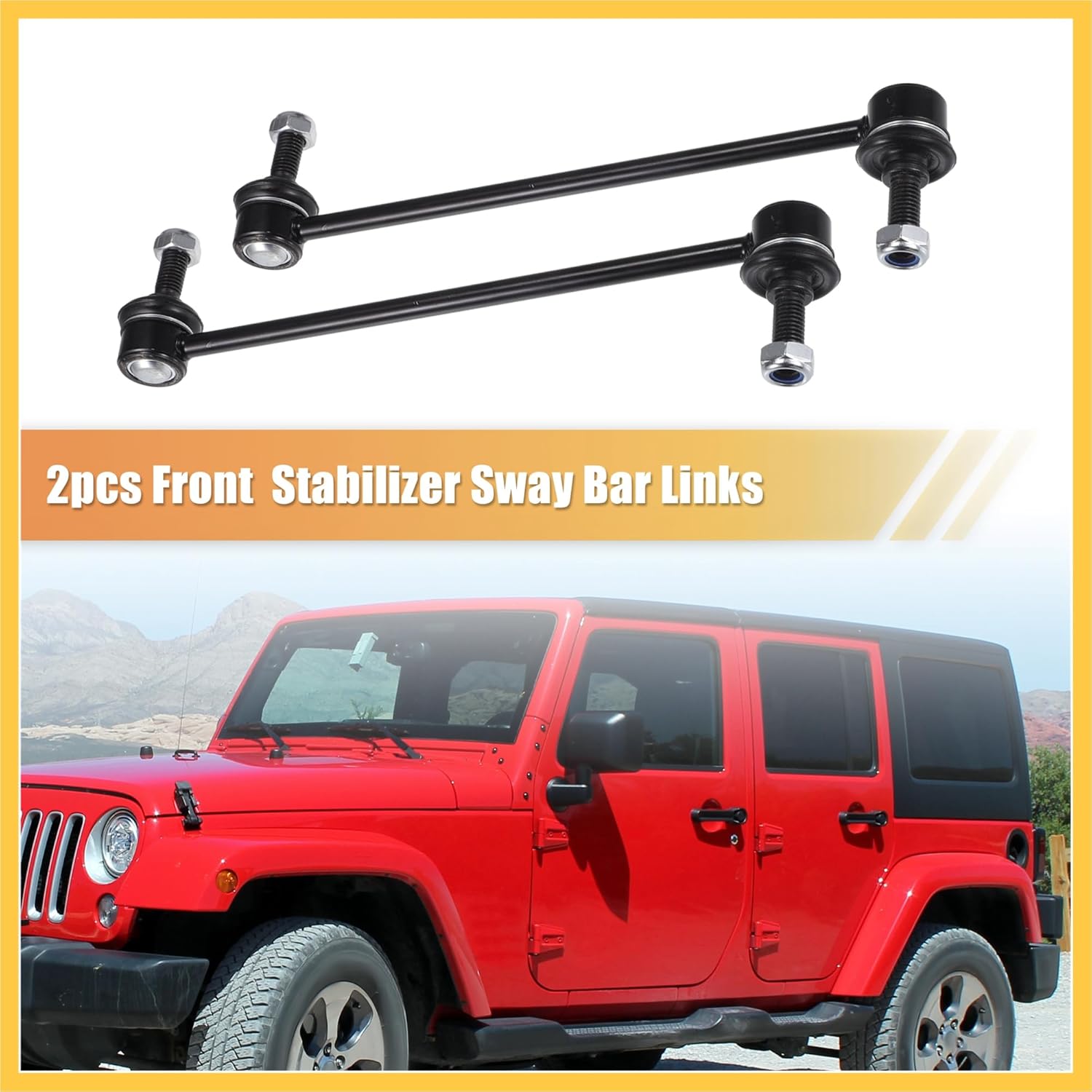 2pcs Front Sway Bar Links Stabilizer Link Kit for Fiat 500X 2016-2019 for Jeep Compass 2017-2022 for Jeep Renegade 2015-2021 Suspension Kit Auto Replacement Parts