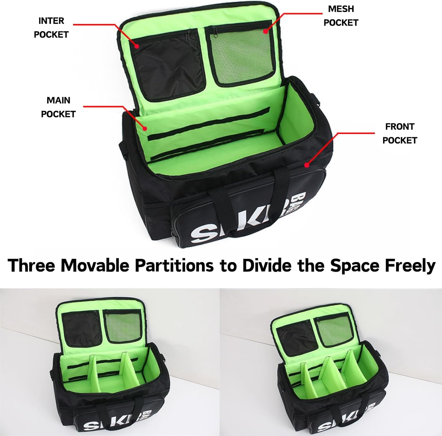 Sneaker Duffel Travel Bag for Men Women, Waterproof Basketball Shoe Bags Outdoor Sports Gym Bag with Removable Dividers