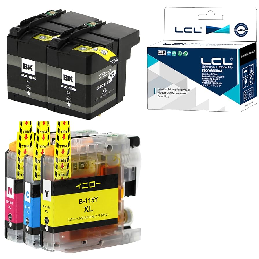 Brother LC115M/LC115Y/LC115C/LC119BK 各5個 Amazon.co.jp: LCL Brother用 ブラザー用 LC119/115-4PK LC119