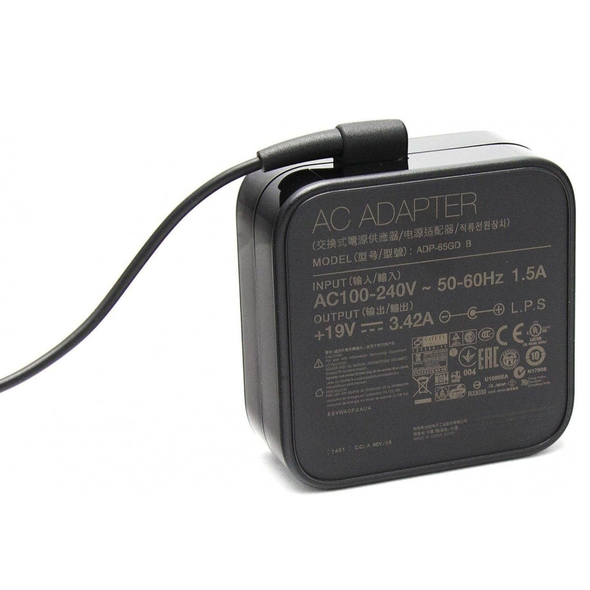 SIMPLETEK Zasilacz 65 W, kompatybilny z Asus VivoBook X450 X500 F555 A450 D550 K552 R509 S46 S451 S551 Series (odnowiony)