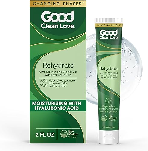 Good Clean Love Rehydrate Gel vaginal ultra hidratante con ácido hialurónico, hidratante vaginal equilibrado con pH, cuidado femenino a base de