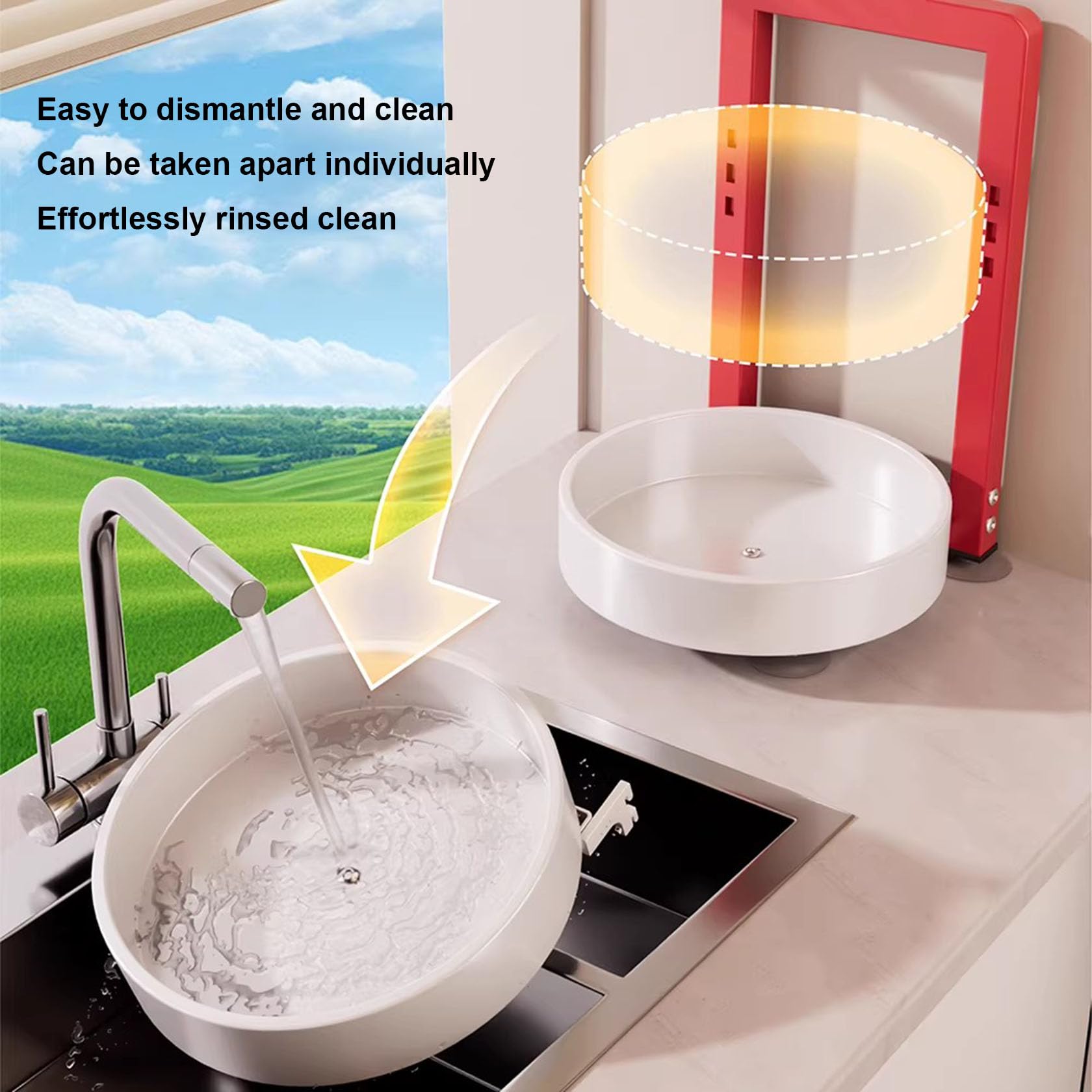 Étagère À Épices Rotative, Plateau Tournant Lazy Susan, Organisateur D'assaisonnements pour La Cuisine,2 layer