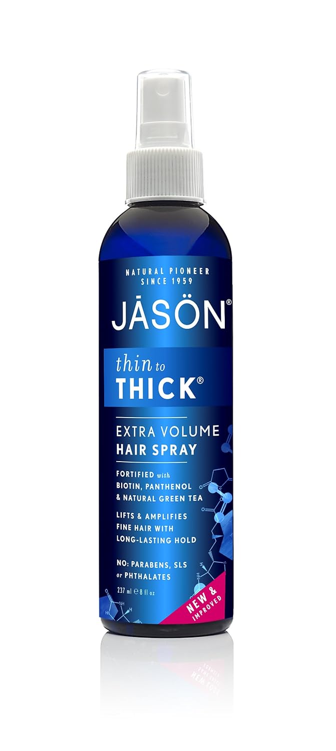 Jason Natural Cosmetics Thin To Thick Body Building Hair Spray, 8 fl
