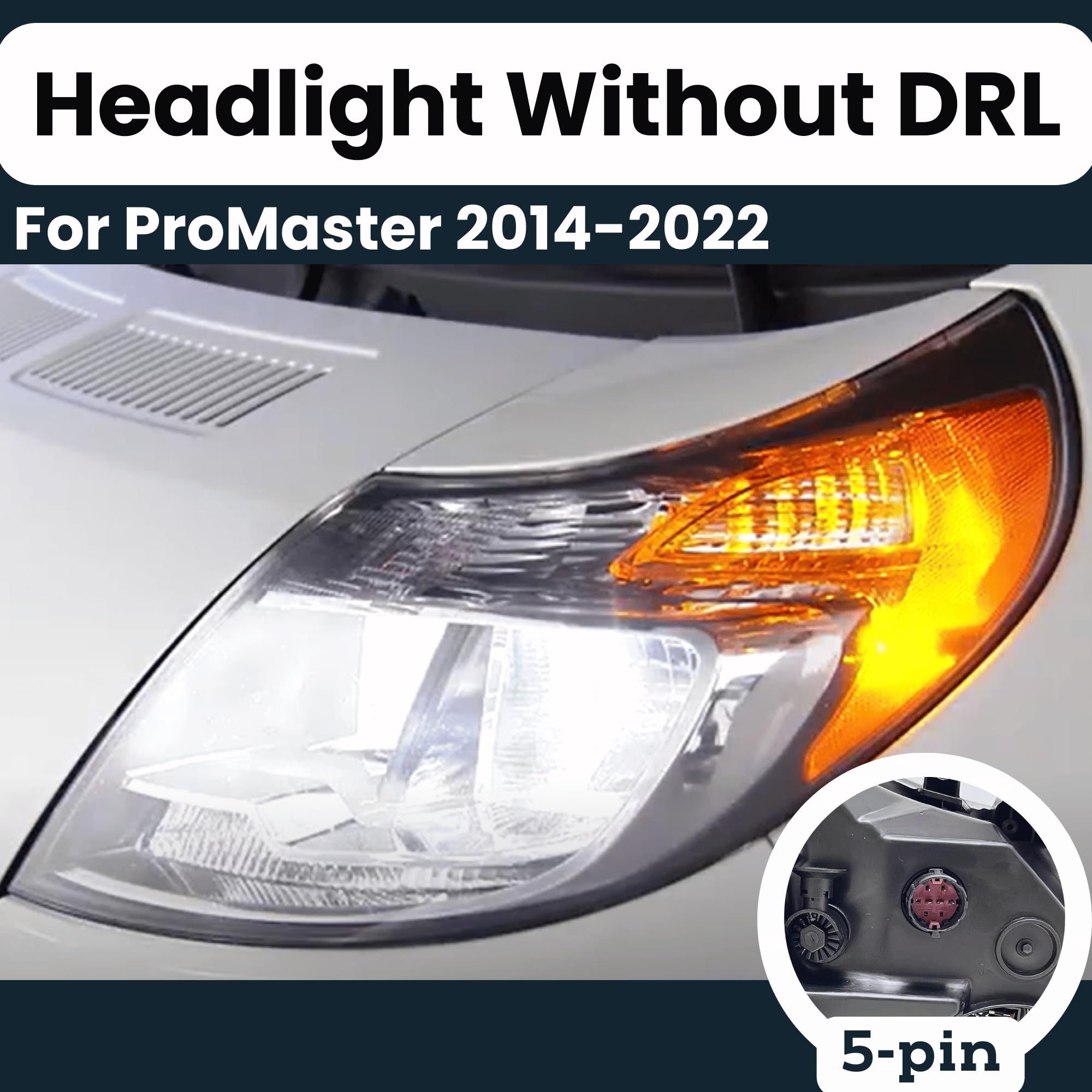 Replacement Headlight Filler For 2014-2020 Ram ProMaster 1500 2500 2014 2020 Ram Promaster 3500 Driver Side