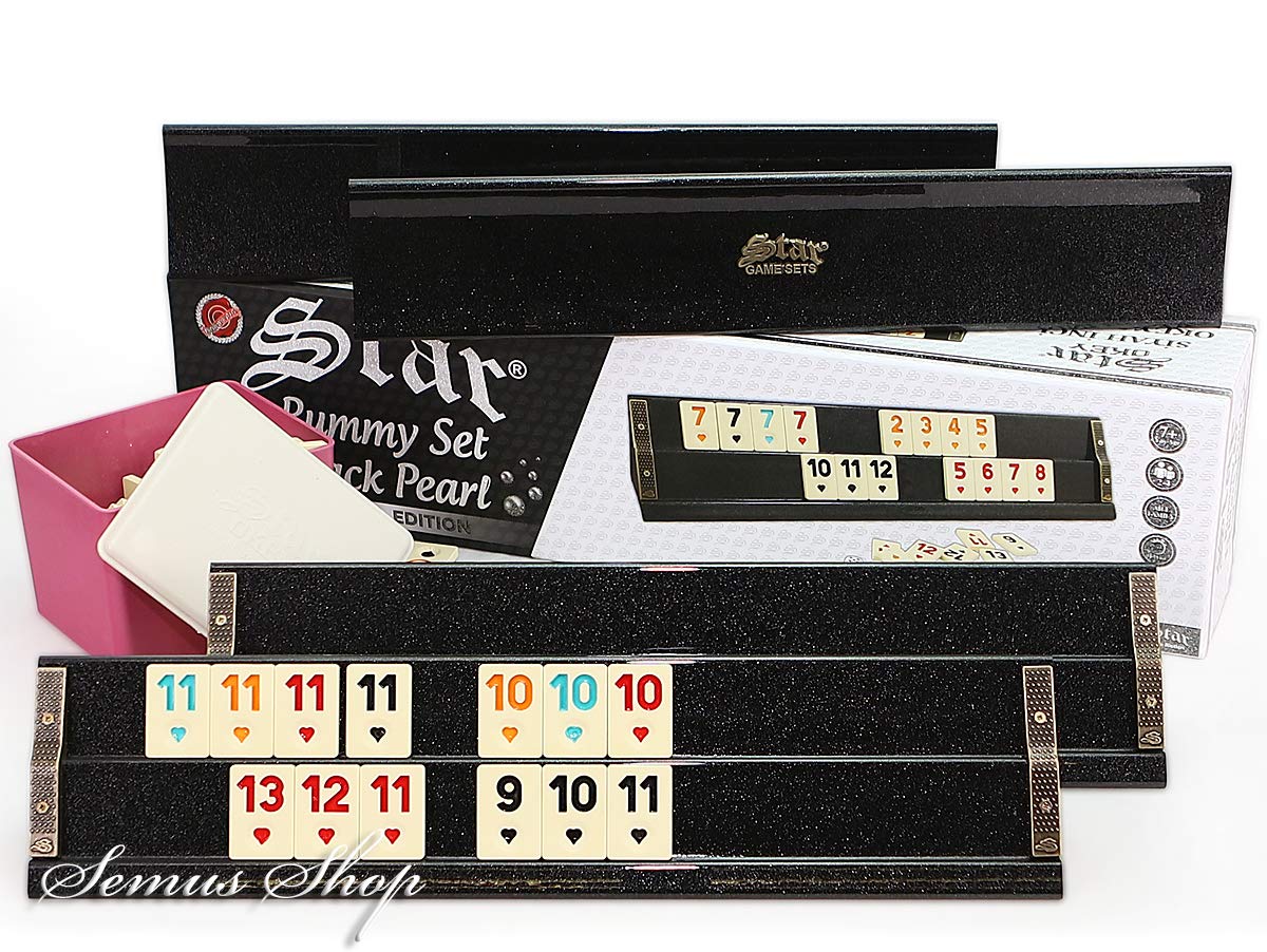 Star SEMUS Wooden Rummy Compact Okey - Juego De Fichas De Melamina (oscuro
