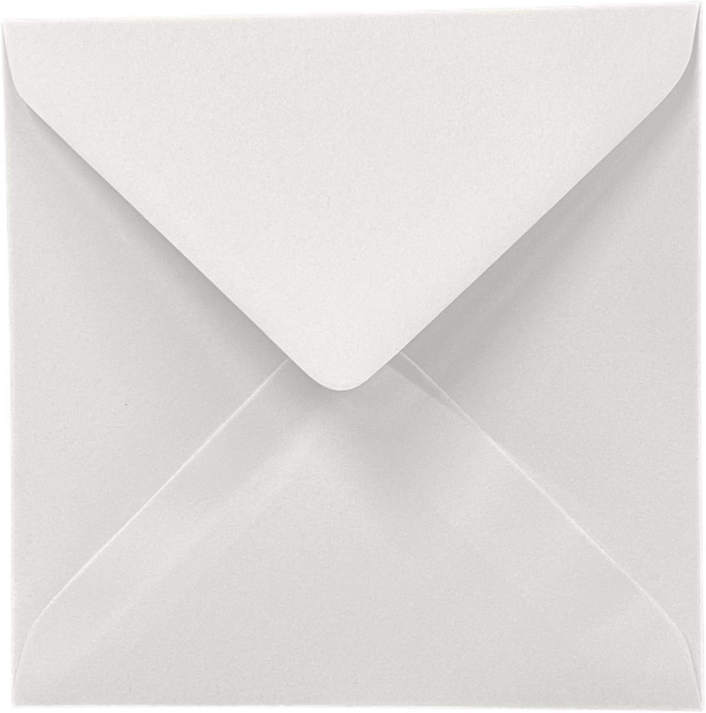 50 Pack - 6x6 White Card Blanks & Envelopes - 300gsm - Pre Creased, Inkjet Laser