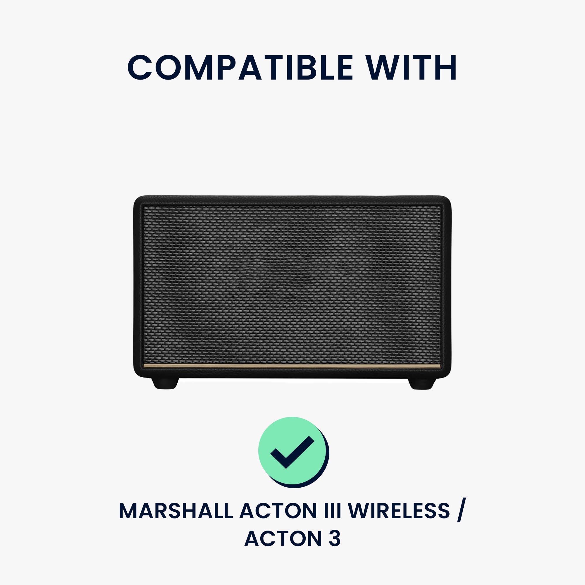 kwmobile Speaker Dust Cover Compatible with Marshall Acton III Wireless/Acton 3 Case - Tearproof Protective Fabric - Grey - Image 2