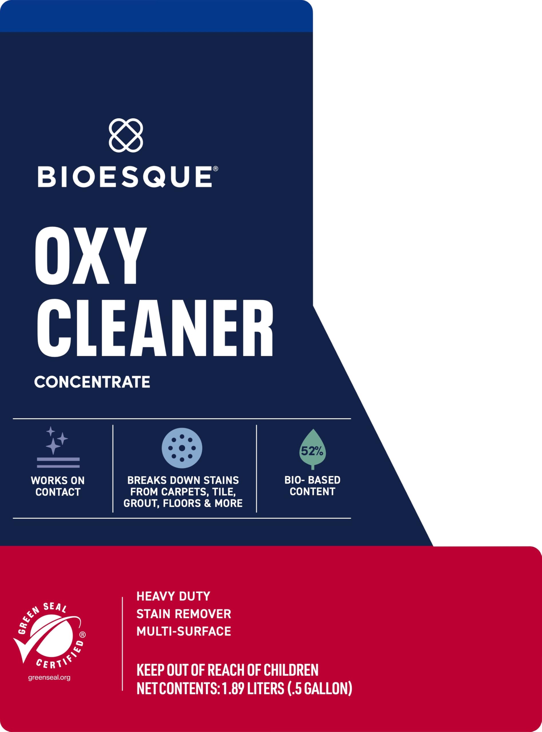 Bioesque Oxy Cleaner Concentrate, 64 Fluid Ounce (Pack of 1)