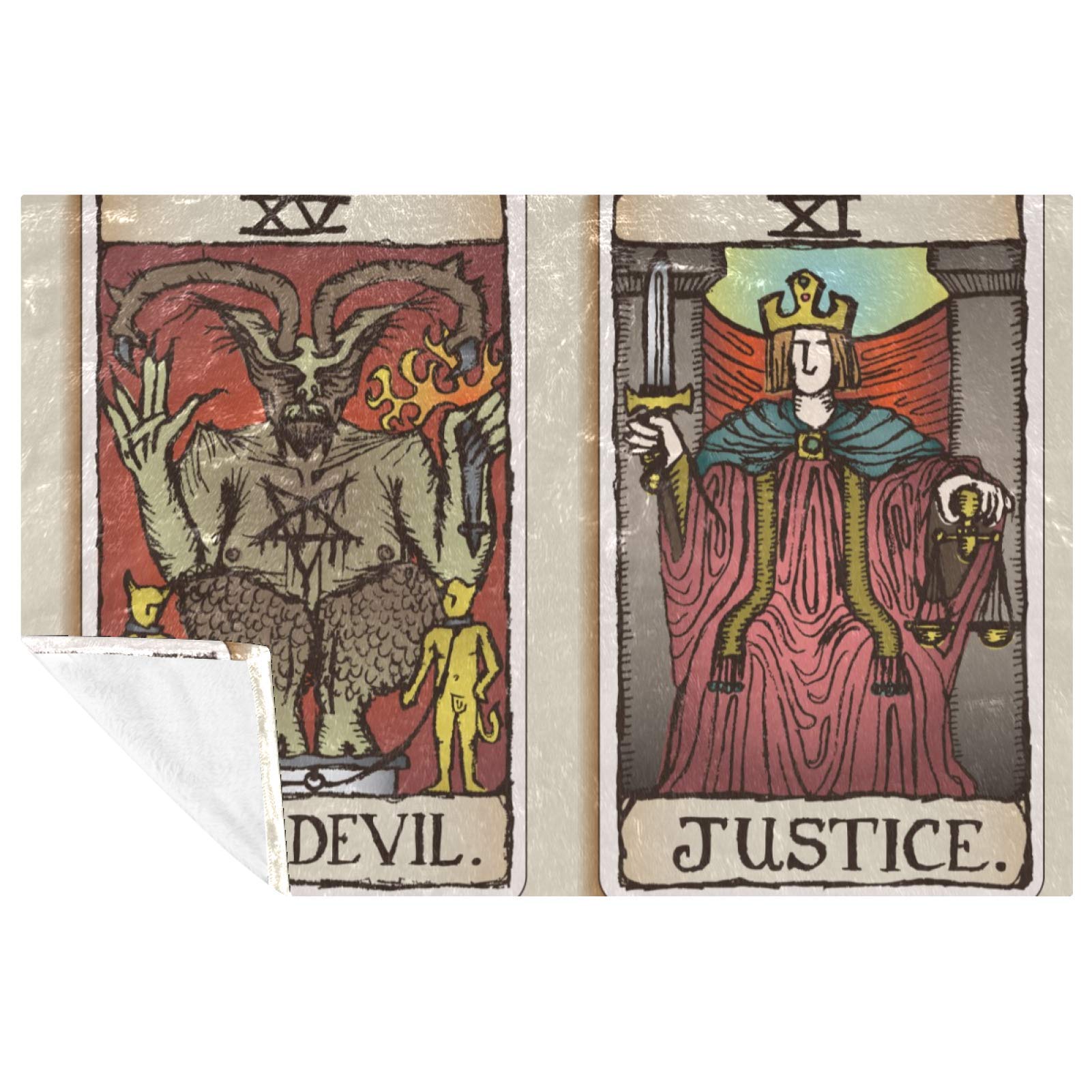 Couverture de tarot 150x100cm pour lit et canapé avec 4 imprimés
