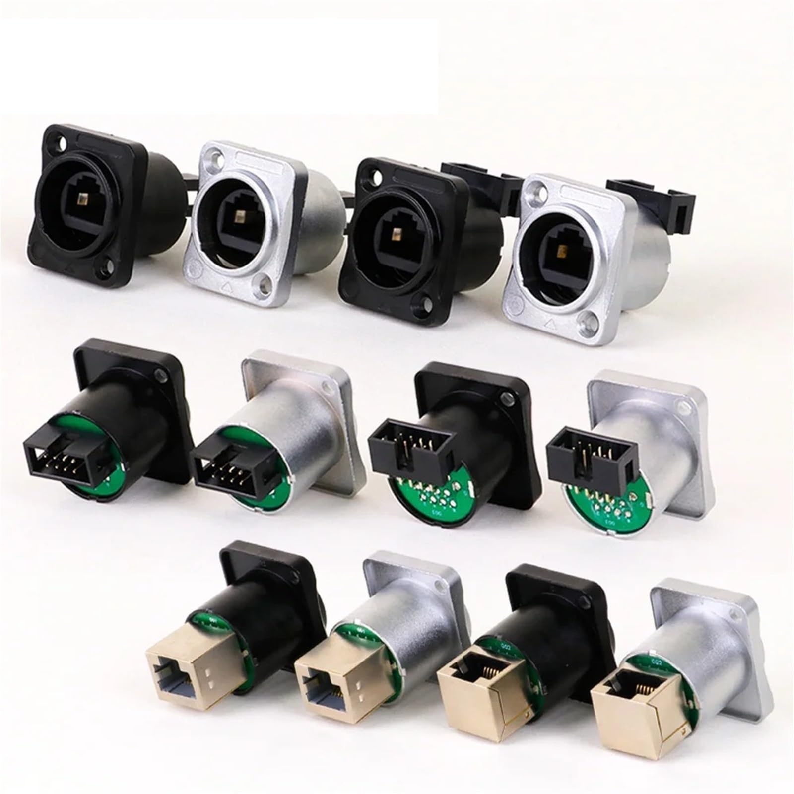 Adaptateur réseau RJ45 mâle vers femelle avec châssis de fixation encastrable