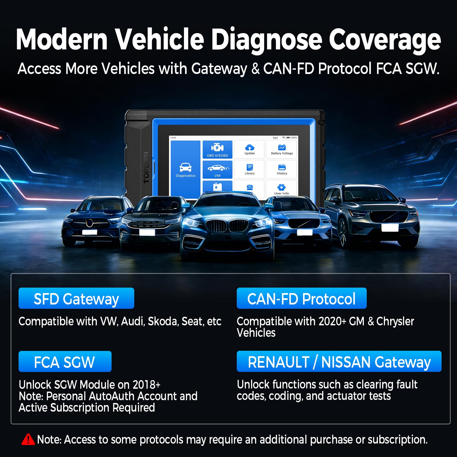 TOPDON X800 BT OBD2 Scanner, strumento diagnostico a scansione
