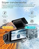 Vista 8 de IIWEY N5 - Cámara de tablero de 4 canales con visión de 360°, 1080P frontal y trasera en el interior, cámara de tablero izquierda y derecha