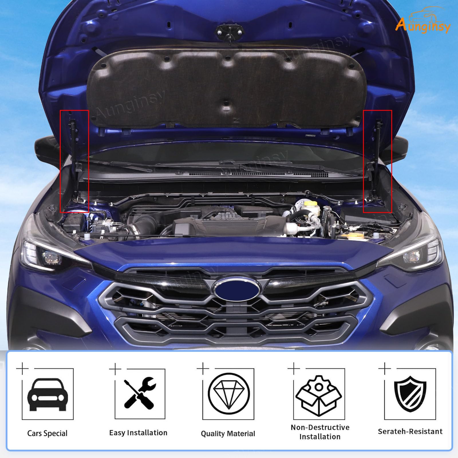 Daeiclru Front Grill Emblem Cover Trim Compatible With Subaru Crosstrek 2024 2025