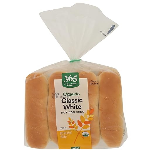 365 by Whole Foods Market Organic White Hot Dog Buns, 15 OZ