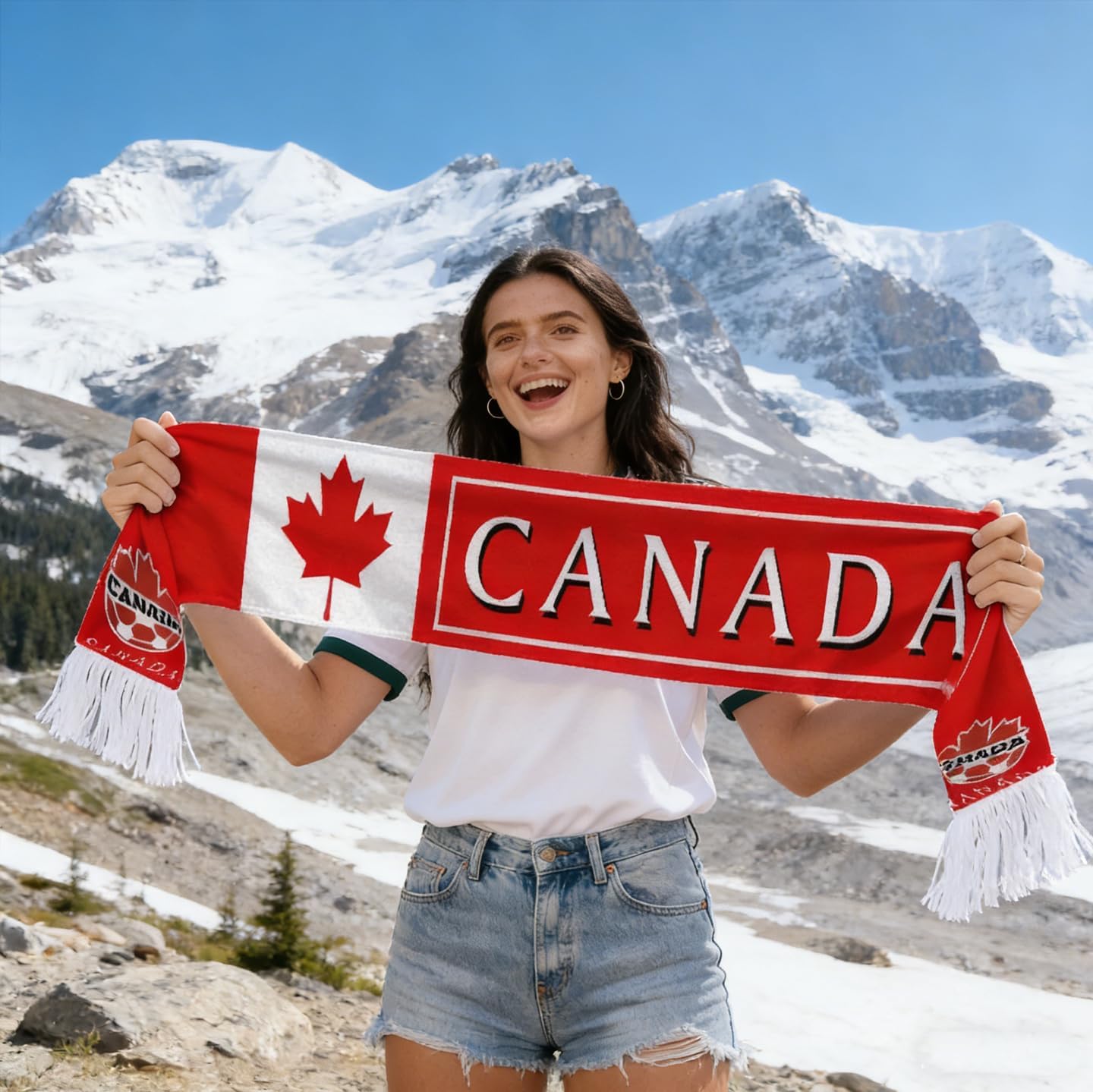 Mexican Fan Scarf,Green,White And Red With Tassels,Patriotic Sports Scarf,Perfect For The 2026 World Cup And All Kinds Of Holiday Parties,a Must-Have For Fans (55.1 Inches * 5.9 Inches)