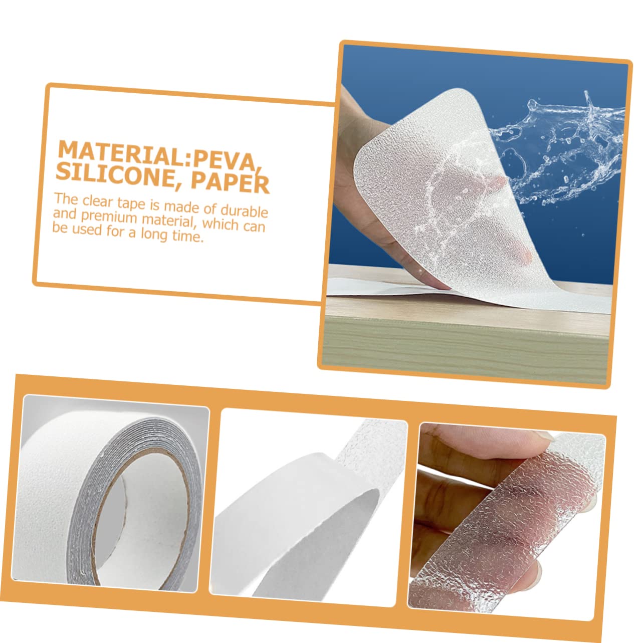 iplusmile 3rollen Anti-rutsch Tape Transparent Für Treppen Und Badewannen Langlebige Selbstklebende Grip Tape Für Glatten Oberflächen Rutschfeste Lösung Für Innen Und Außenbereiche