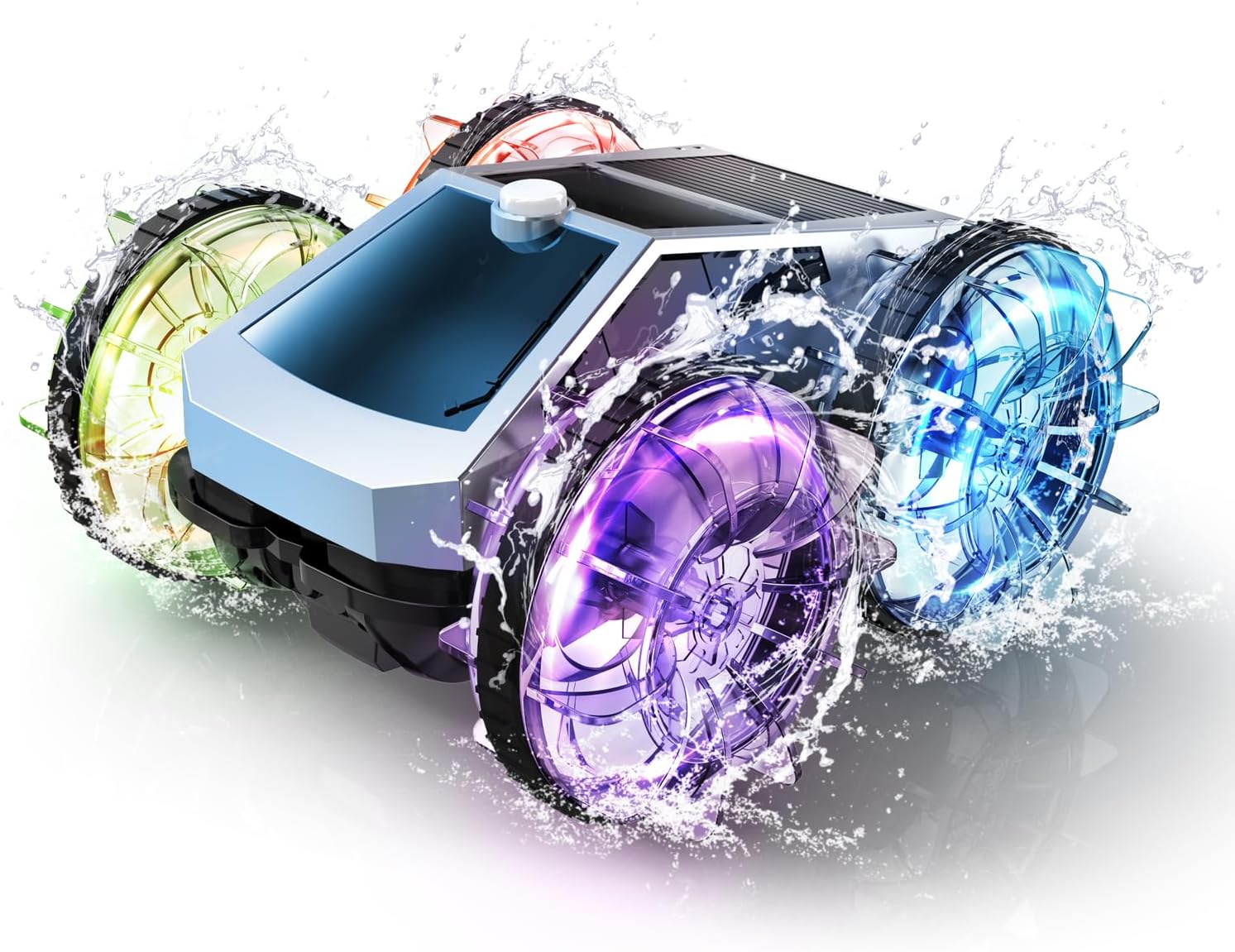 Spobot Remote Control Car, 4WD Waterproof Cyber RC Truck, 360° Rotating Amphibious RC Stunt Cars All Terrain, 2.4GHz Pick-up Truck Car Toys Gifts for Boys Age 6 7-12+