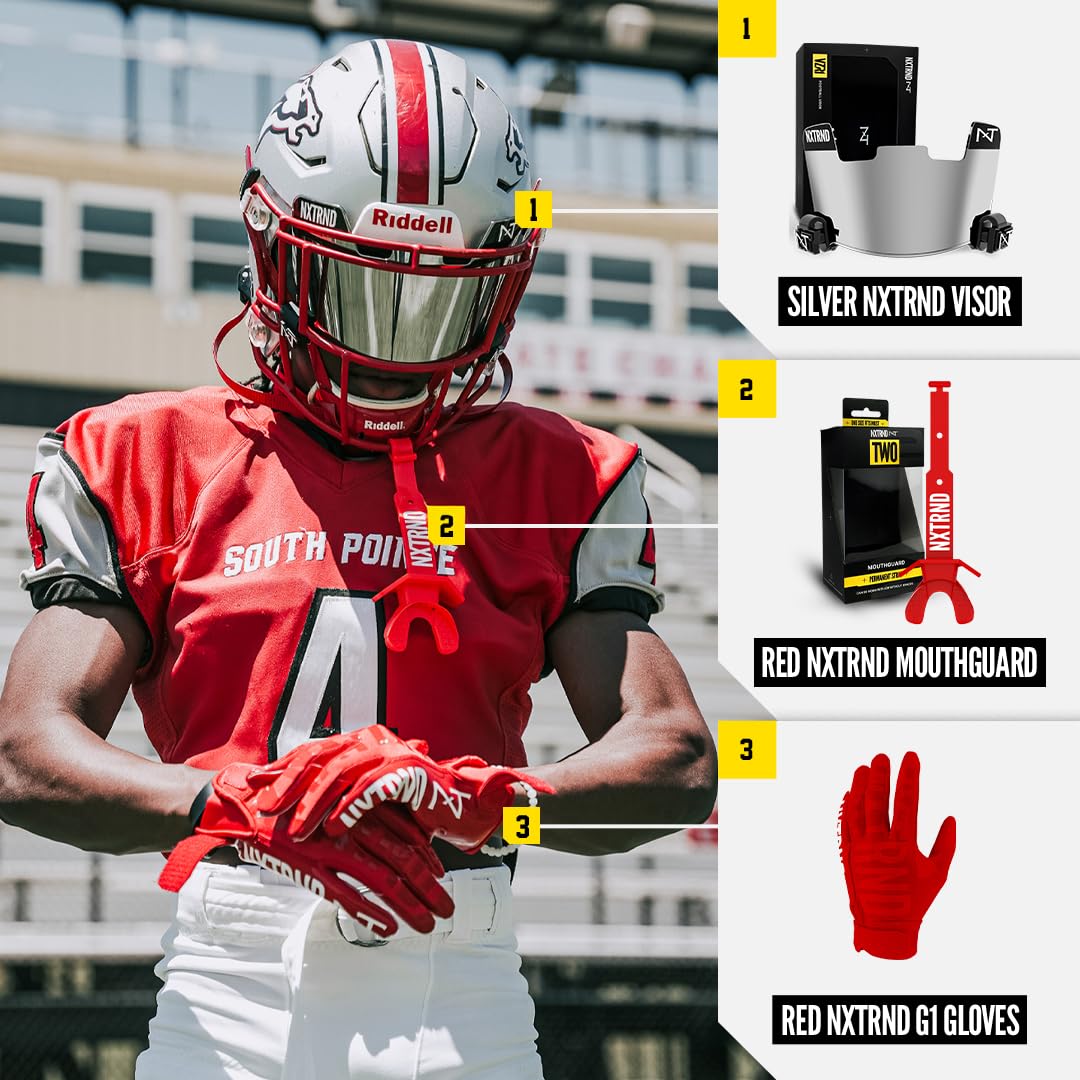NXTRND VZR1 Visiera Football Americana - Antiappannamento, Trasparente, Universale Per Caschi Riddell Speedflex, Schutt F7 E Altri - 4