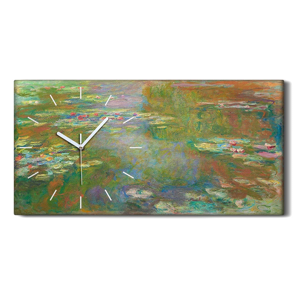 Horloge sur toile Coloray design moderne decoration d'art mural elegant 60x30 cm