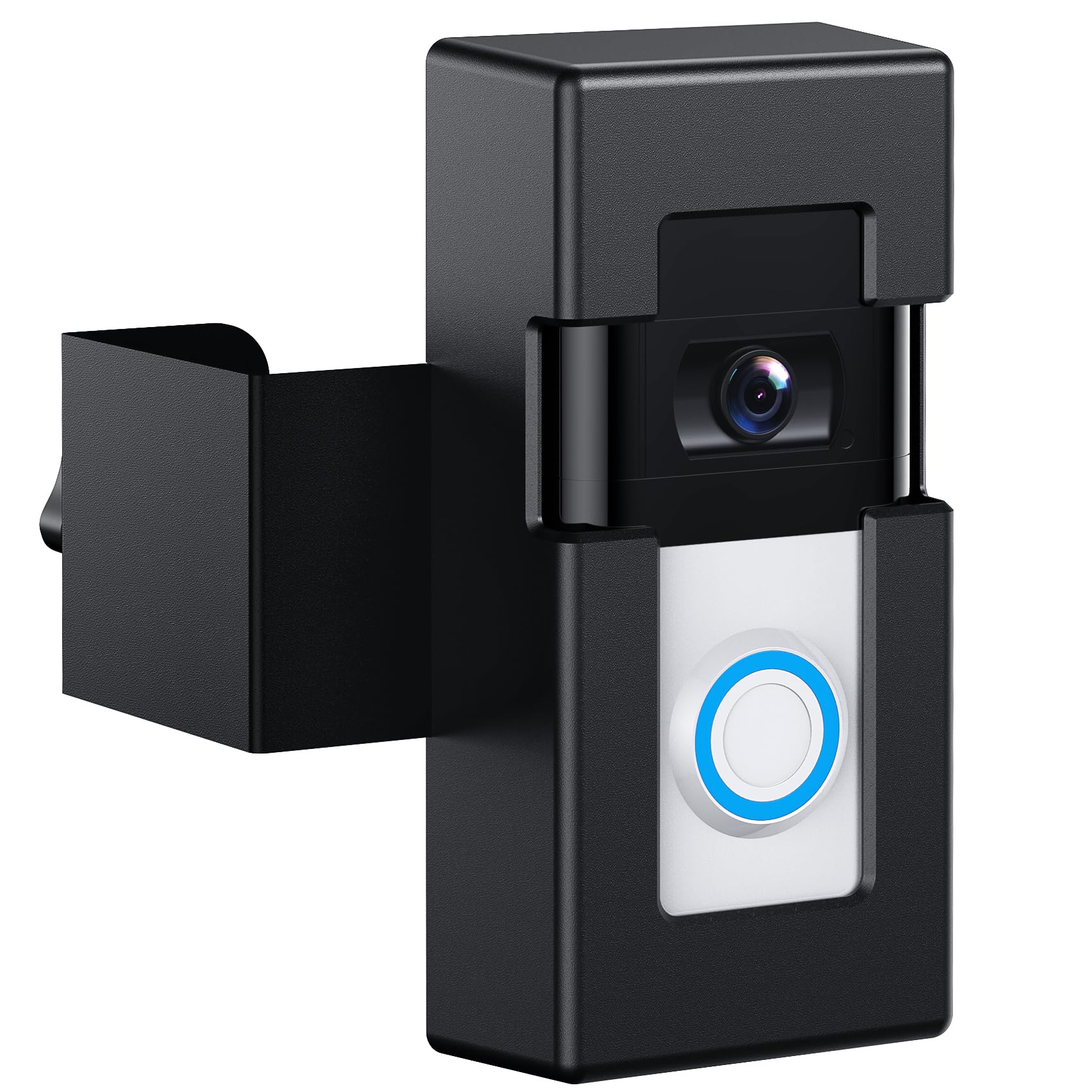 Anti-Theft Video Doorbell Mount ，Adjustable No-Drill Mounting Bracket for Blink & Ring Video Doorbell 1/2/3/3 Plus/4/2023 Release，Not Block Doorbell Motion Sensor for Home Apartment Office (Black) (B0D5GLWTPD) Amazon Price History, Amazon Price Tracker