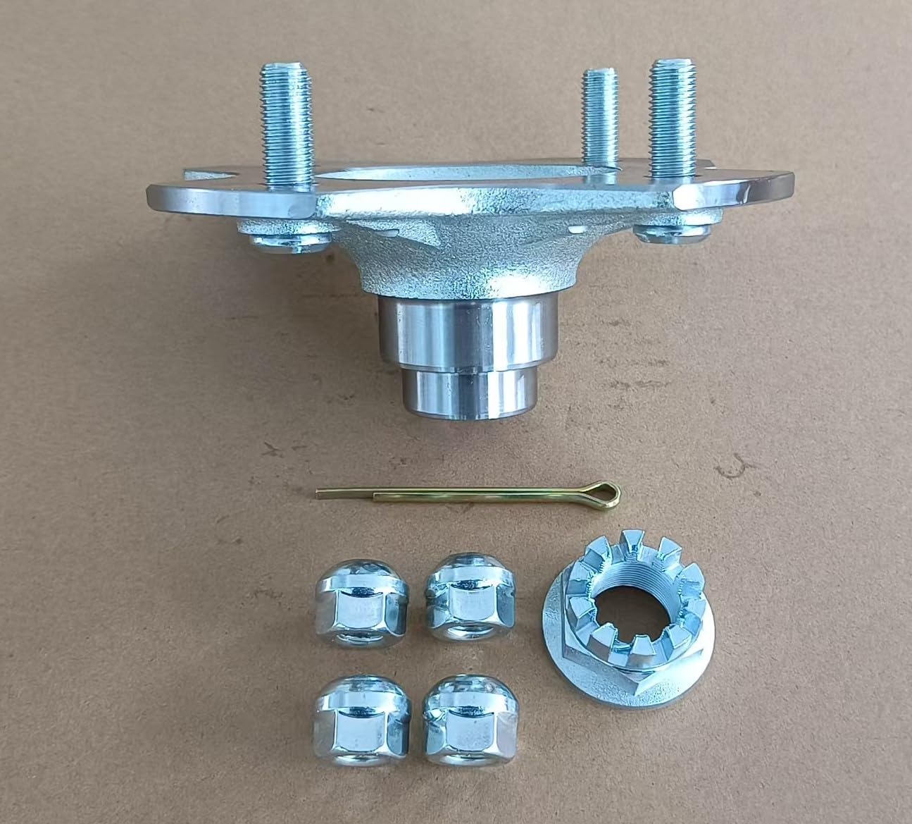 Rear Left Axle Wheel Hub with 5 Nuts Replacement for Honda TRX500 TRX520 TRX420 ATVs TRX420FA TRX420FE TRX420FM TRX420TE TRX420TM Rancher 420 ATV