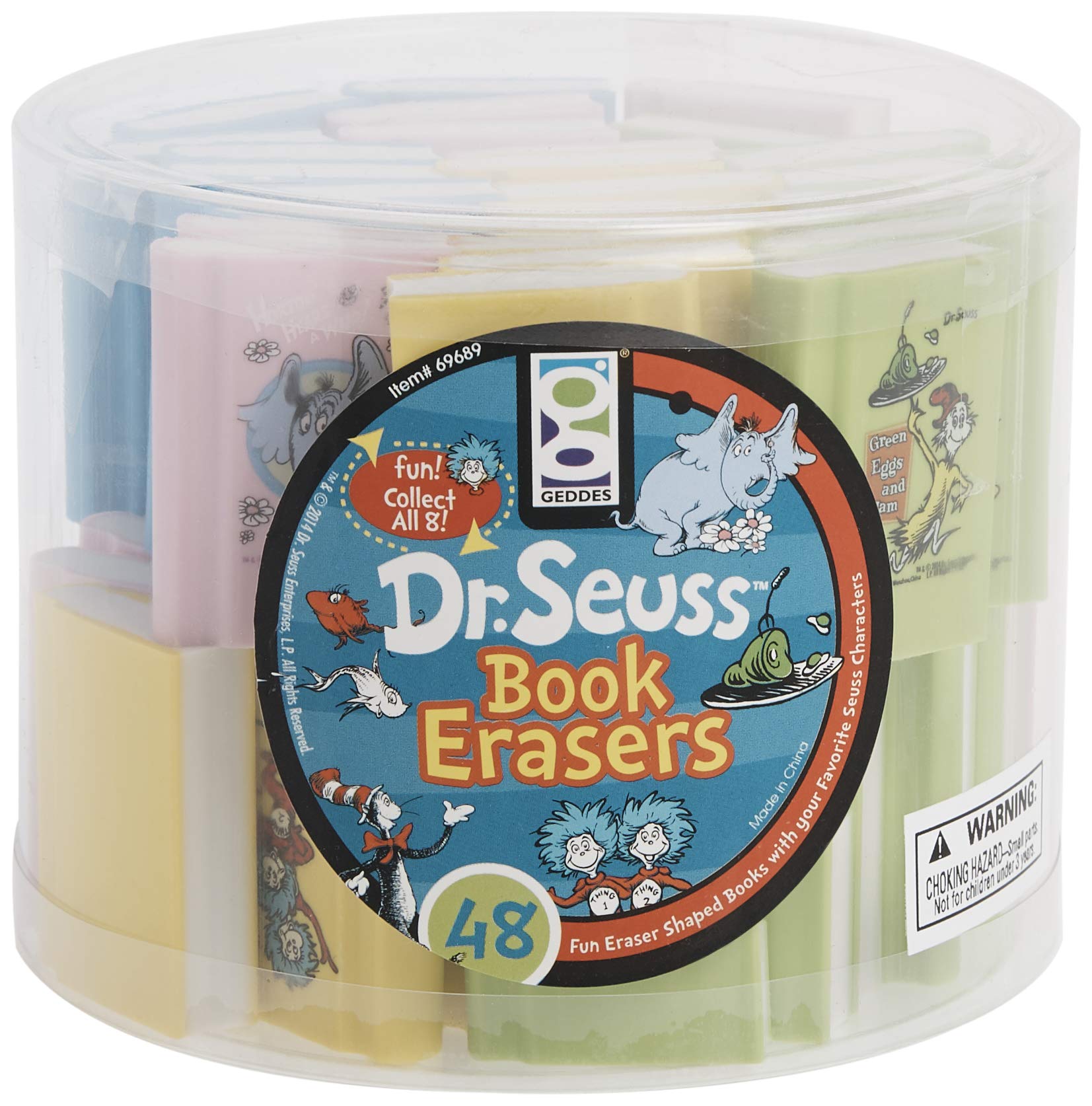 Raymond Geddes 69689 Dr Seuss Book Erasers For Kids Pack of 48 Book  | amzdealz