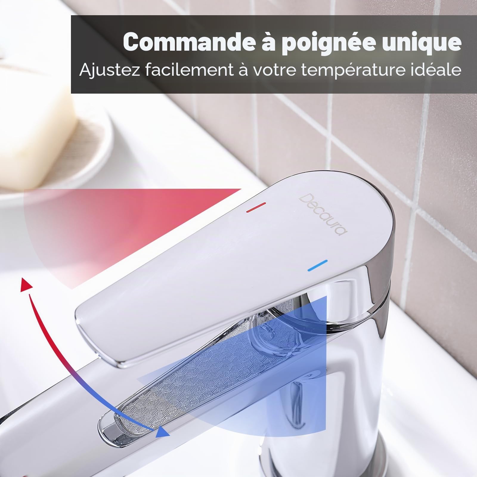 Decaura robinet salle bain en laiton avec bonde de lavabo G1" 1/4