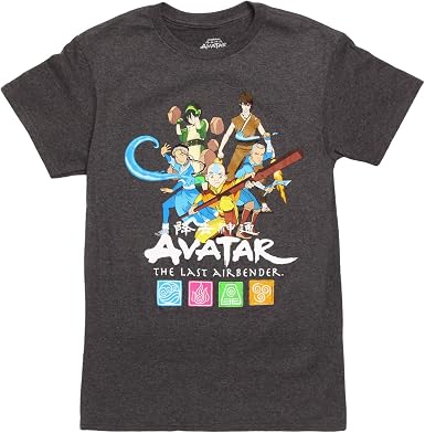 Amazon.com: Nickelodeon Avatar The Last Airbender - Camiseta para adultos,  diseño de grupo Aang, Katara, Toph, Zuko, Sokka, 3XL, Carbóm jaspeado :  Ropa, Zapatos y Joyería