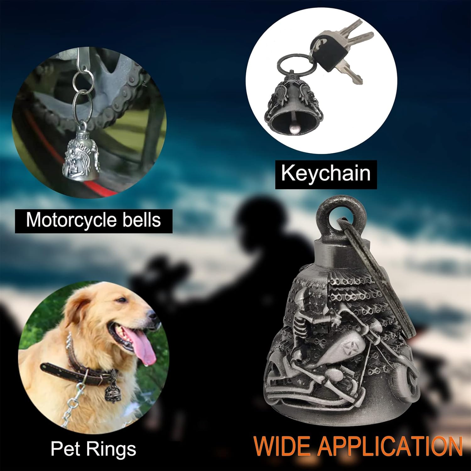 Dream Apparel Motorcycle Ride Bell For Bikers, Heavy Spirit Bells Accessory And Key Chain For Luck - Image 4